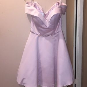 Morilee blush short flowy dress